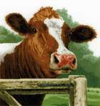 Click for more details of Wondering Cow (cross stitch) by Lanarte