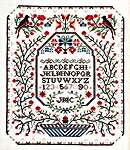 Click/tap for more details of Wren's Nest Sampler (cross stitch) by Rosewood Manor