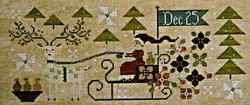Click/tap for more details of Yuletide Delivery (cross stitch) by Plum Street Samplers