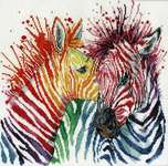 Click/tap for more details of Zebras (cross stitch) by Design Works