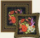Click for more details of Zhostovo Painting Cushion/Panel (cross stitch) by Riolis