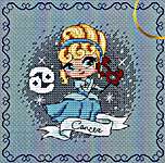Click for more details of Zodiacal Princess 1 - Cancer (cross stitch) by Les Petites Croix de Lucie