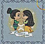 Click for more details of Zodiacal Princess 5 - Gemini (cross stitch) by Les Petites Croix de Lucie