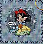 Click for more details of Zodiacal Princess 9 - Aquarius (cross stitch) by Les Petites Croix de Lucie
