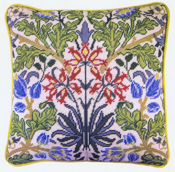 William Morris Style Cushion Front - Hyacinth