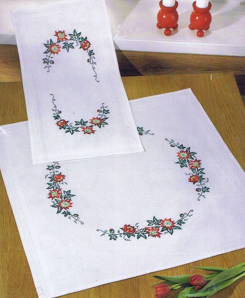 Christmas Roses and Ivy Table Covers