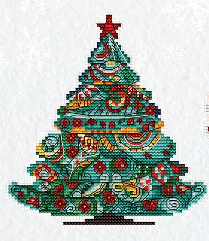Christmas Decorations - Tree, Stocking and Flowers (view 4)