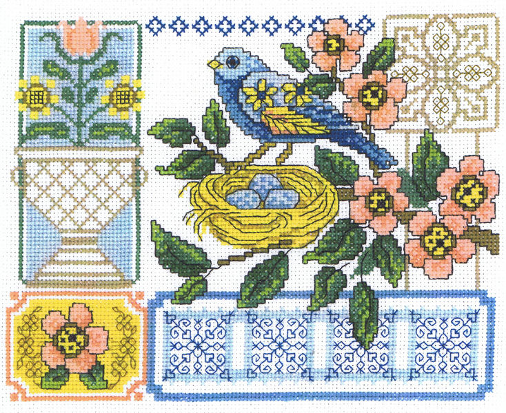 Blue Bird Floral