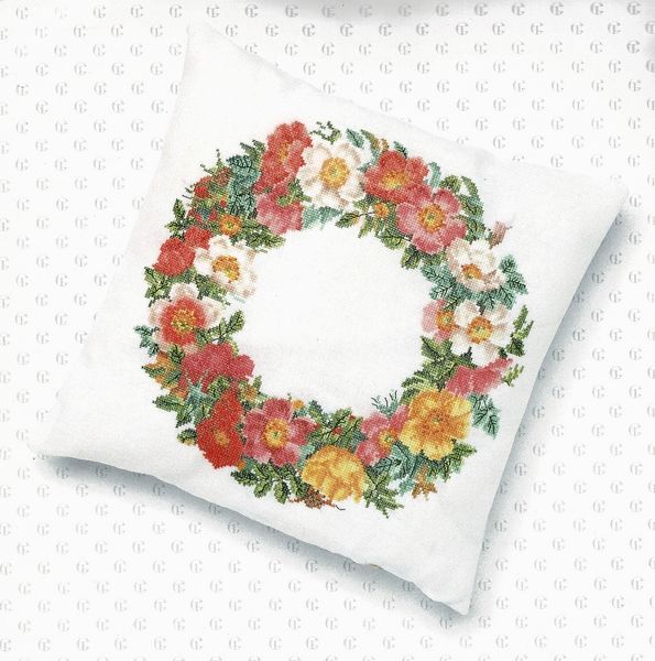 Cushion Front with Roses
