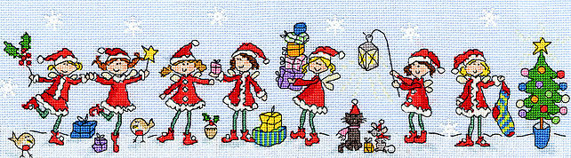 Row of Christmas Fairies