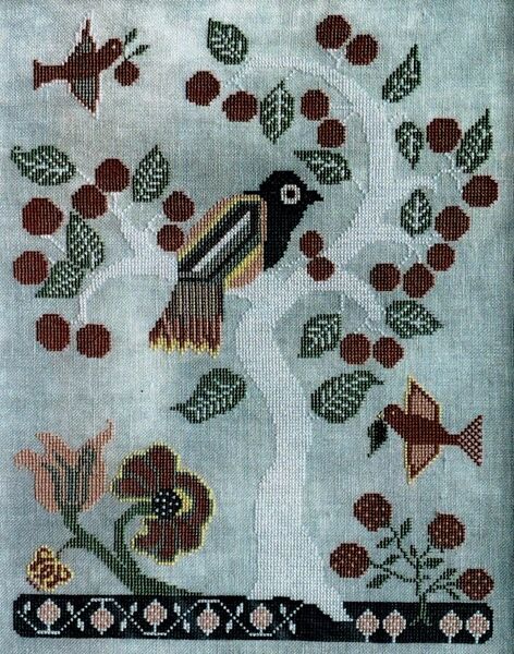 Blue Bird In A Cherry Tree