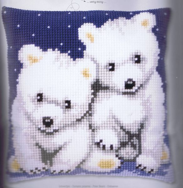 Polar Bears Cushion Front