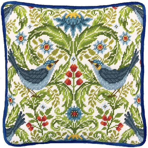 Summer Bluebirds Cushion Front