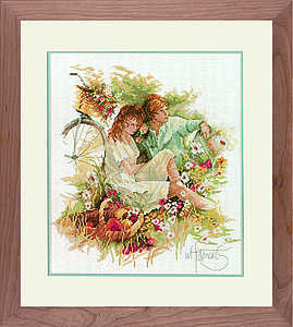 lovers 39 picnic cross stitch kit by lanarte discontinued cross stitch charts