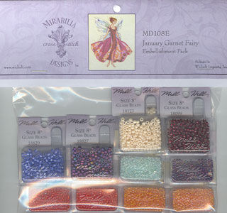 January's Garnet Fairy Embellishment Pack