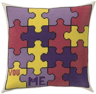 You - Me Jigsaw Cushion front