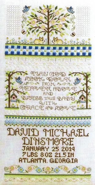 Grace and Love Birth Sampler