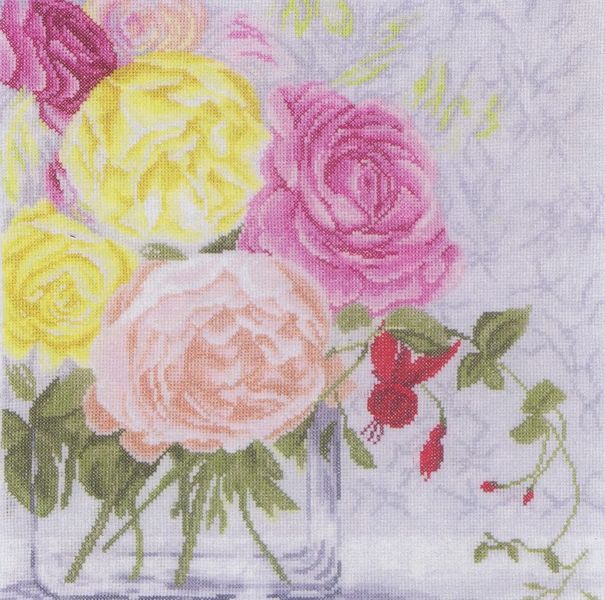 Pastel Flowers in Vase