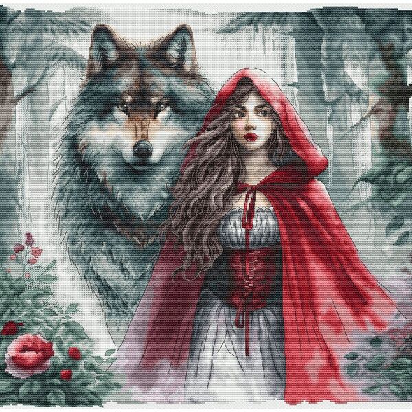 The Young Girl and the Guardian Wolf
