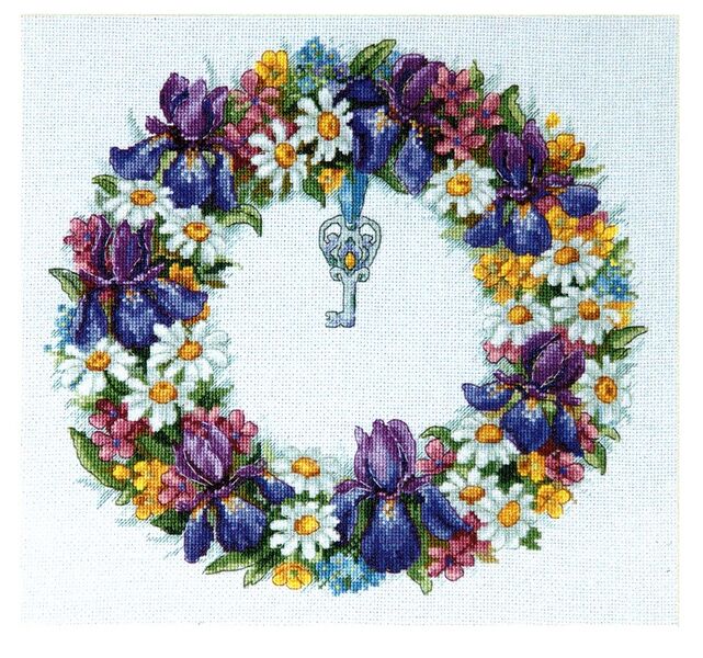 Wreath with Irises