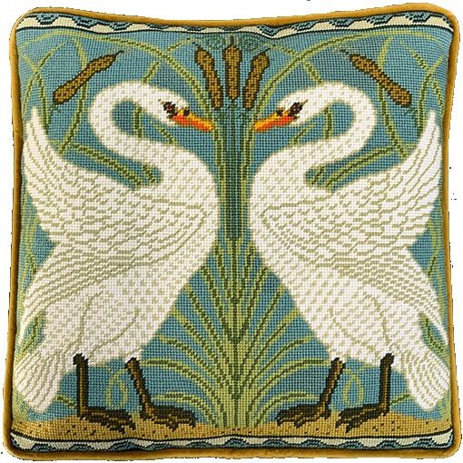 Swan, Rush and Iris Tapestry