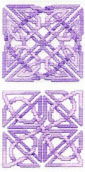 Celtic Amethyst Coasters - cross stitch kit by Rose Swalwell