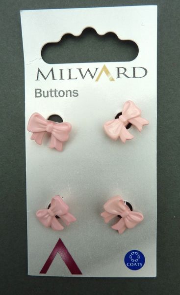 Pink Bow Buttons