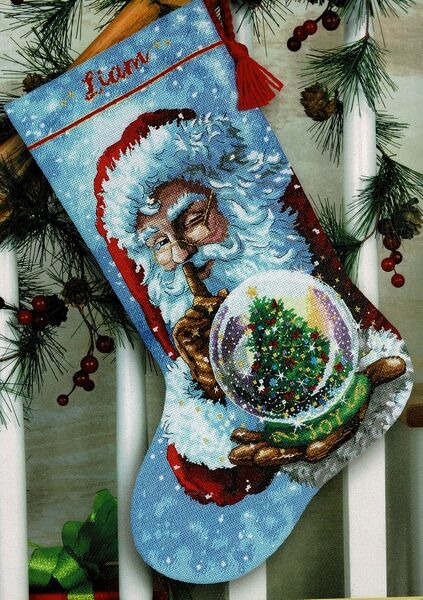 Santa's Snow Globe Stocking