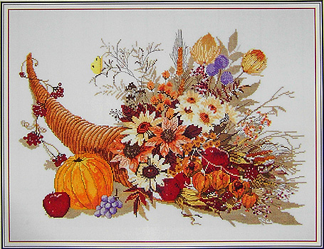 cornucopia cross stitch pattern by lanarte discontinued cross stitch charts