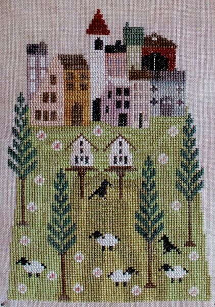 Hilltop Village In Spring