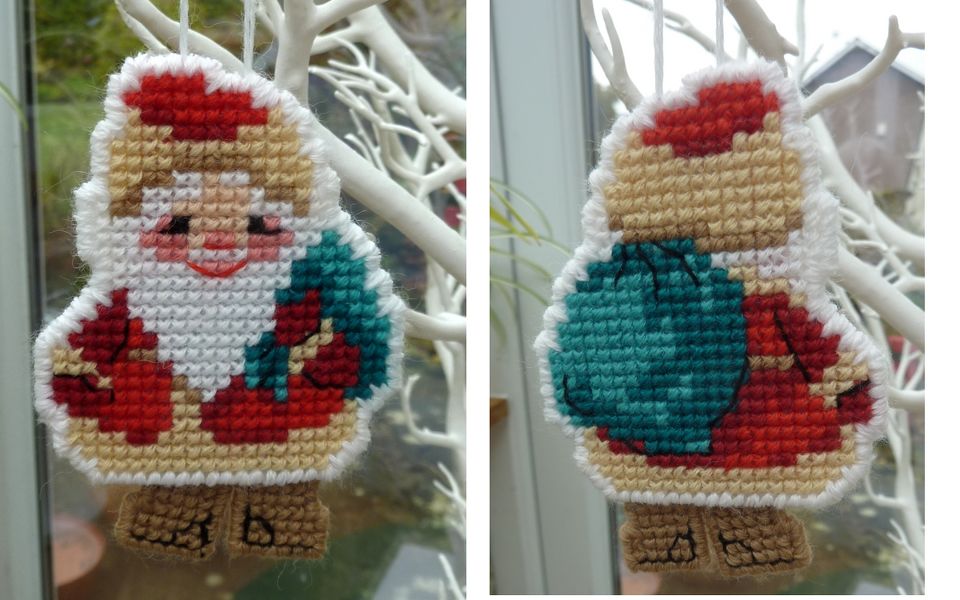 Christmas Tree Santa Ornament