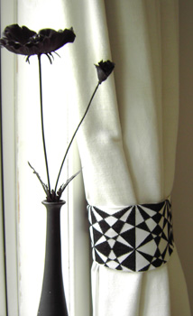 Op Art Curtain Tie Backs