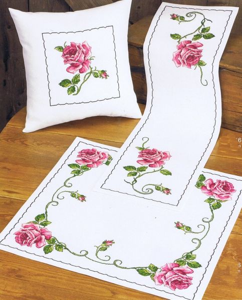 Roses Table Mats and Cushion