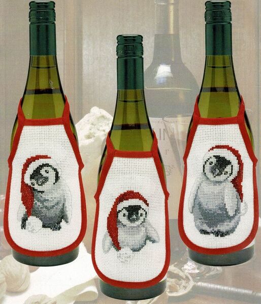 Penguin Wine Bottle Aprons