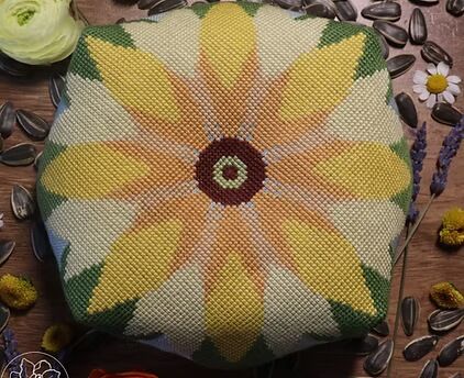 Sunflower Biscornu