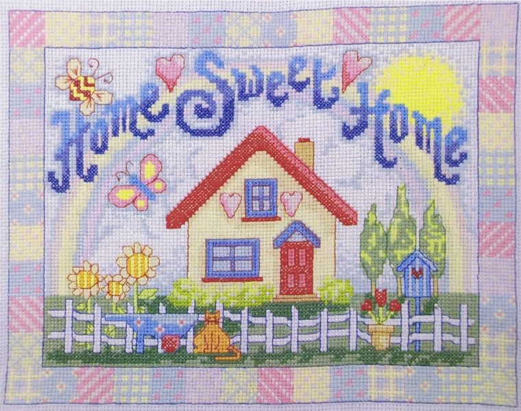 Схема вышивка крестом home sweet home