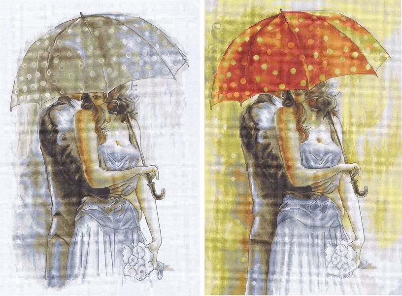 Couple Under An Umbrella II