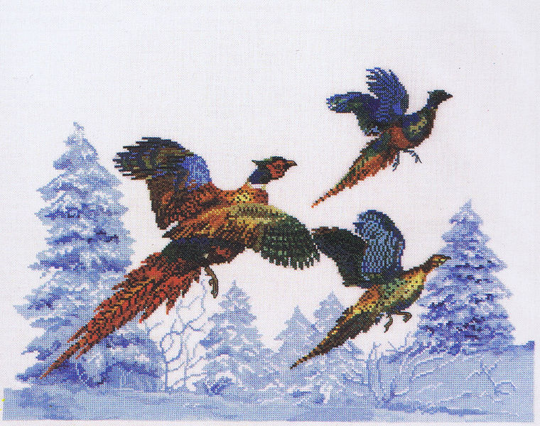 Pheasants in Flight