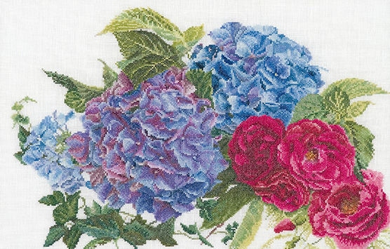 Hydrangea and Rose