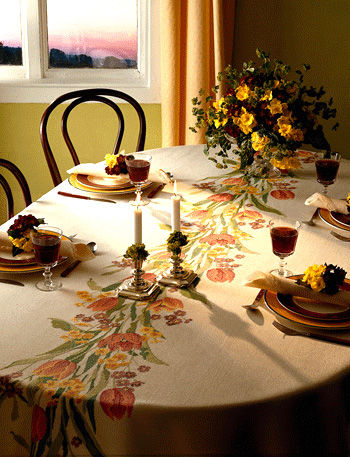 Red Tulips Table Cover