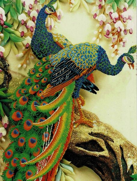 Peacock Majesty - cross stitch kit by Needleart World