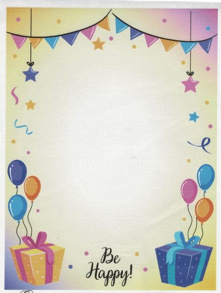 Printed Aida - Be Happy!