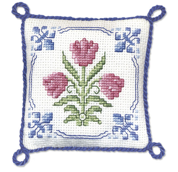 Delft Tulips Pincushion