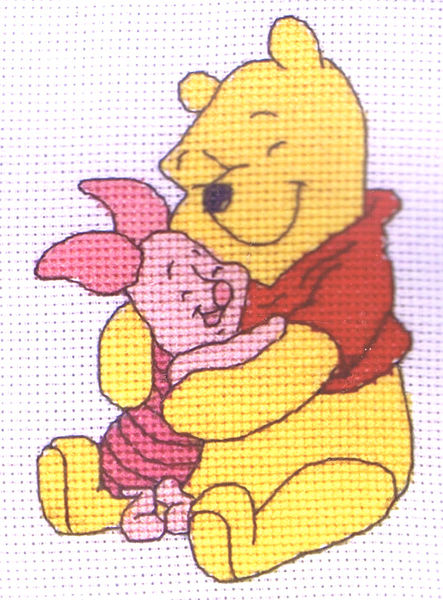 Pooh Hugging Piglet