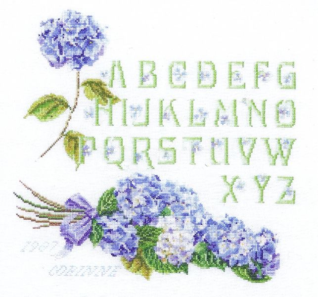 Hydrangea Alphabet Sampler