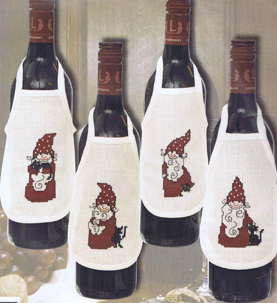 Witch and Black Cat Wine Bottle Aprons