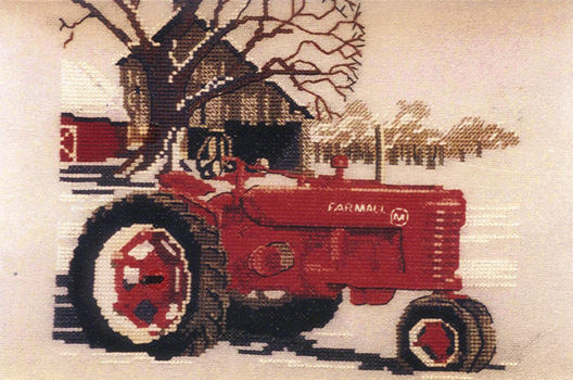 Farmall Tractor - cross stitch pattern by Puckerbush Inc.