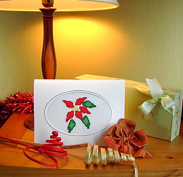 Poinsettia Christmas Card