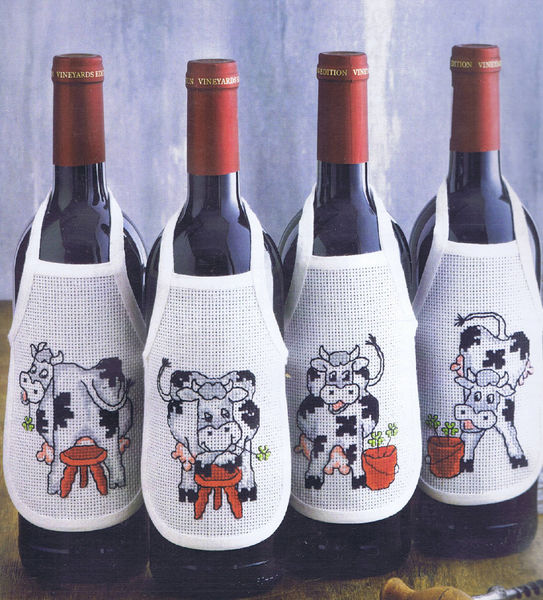 Milk Cow Wine Bottle Aprons