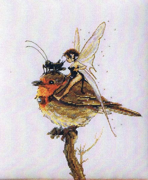 Fairy on a Robin